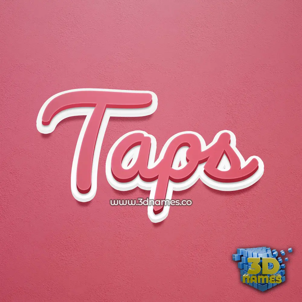 taps in Red Scribble style - 3D name wallpaper
