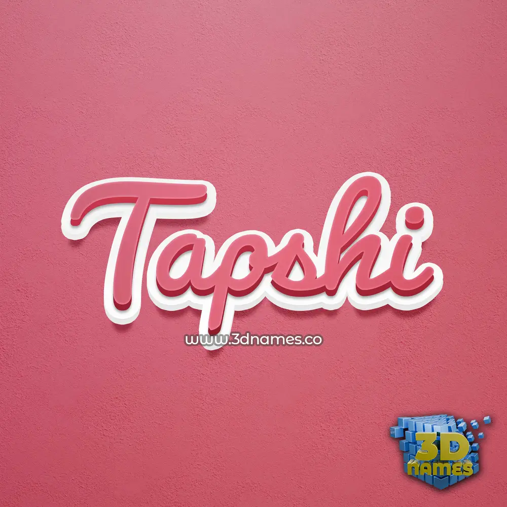tapshi in Red Scribble style - 3D name wallpaper