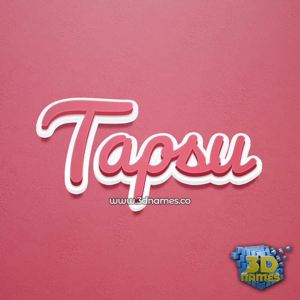 tapsu in Red Scribble style - 3D name wallpaper