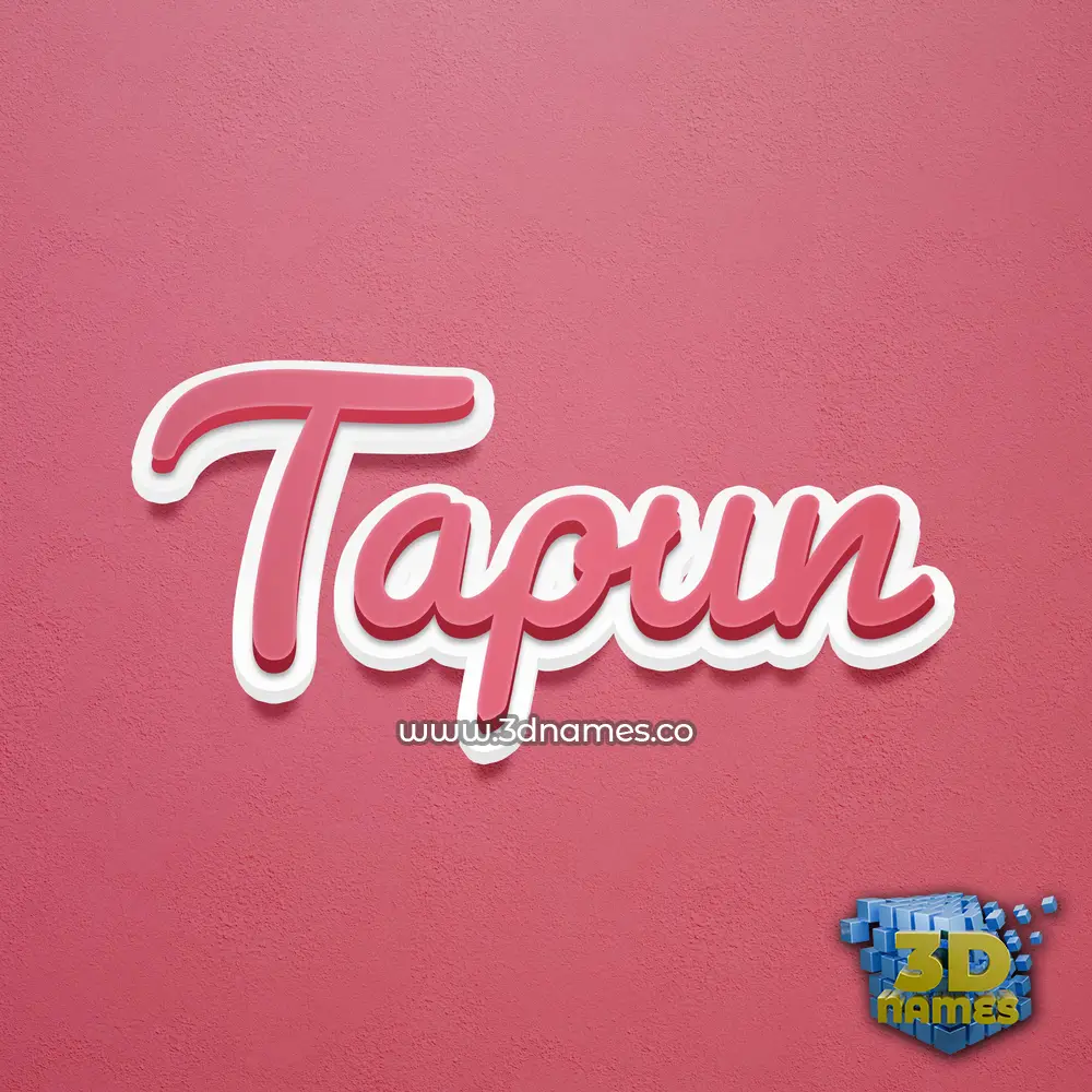 tapun in Red Scribble style - 3D name wallpaper