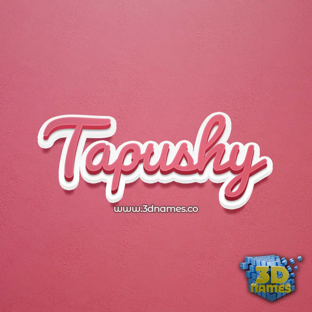 tapushy in Red Scribble style - 3D name wallpaper