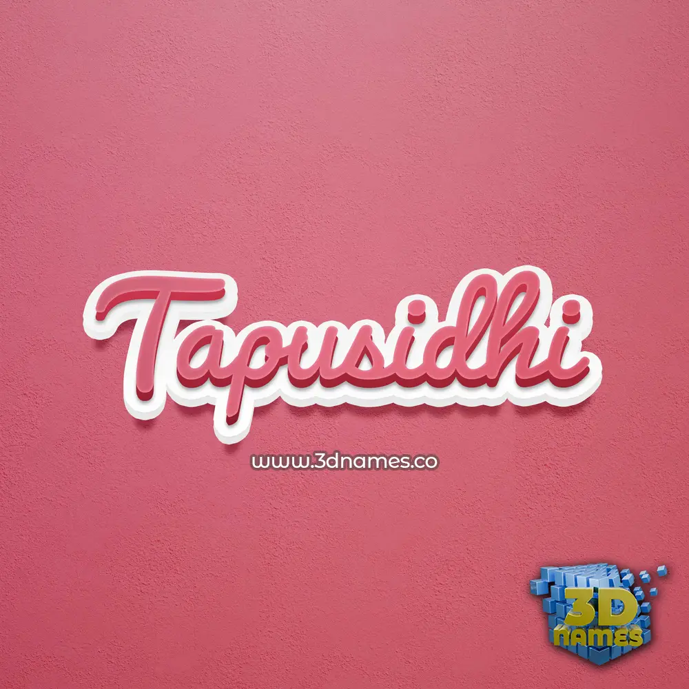 tapusidhi in Red Scribble style - 3D name wallpaper