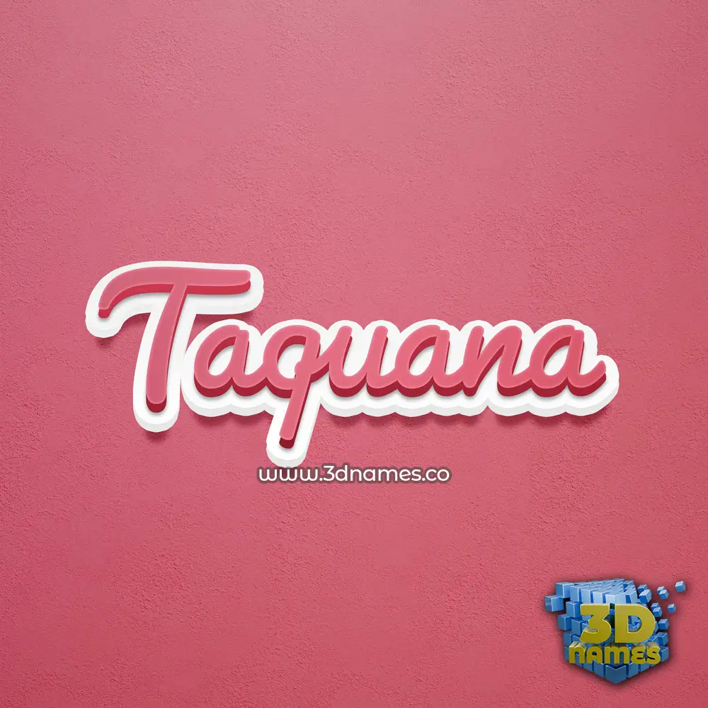 taquana in Red Scribble style - 3D name wallpaper
