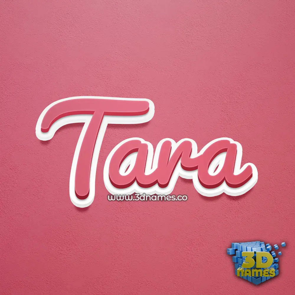 tara in Red Scribble style - 3D name wallpaper