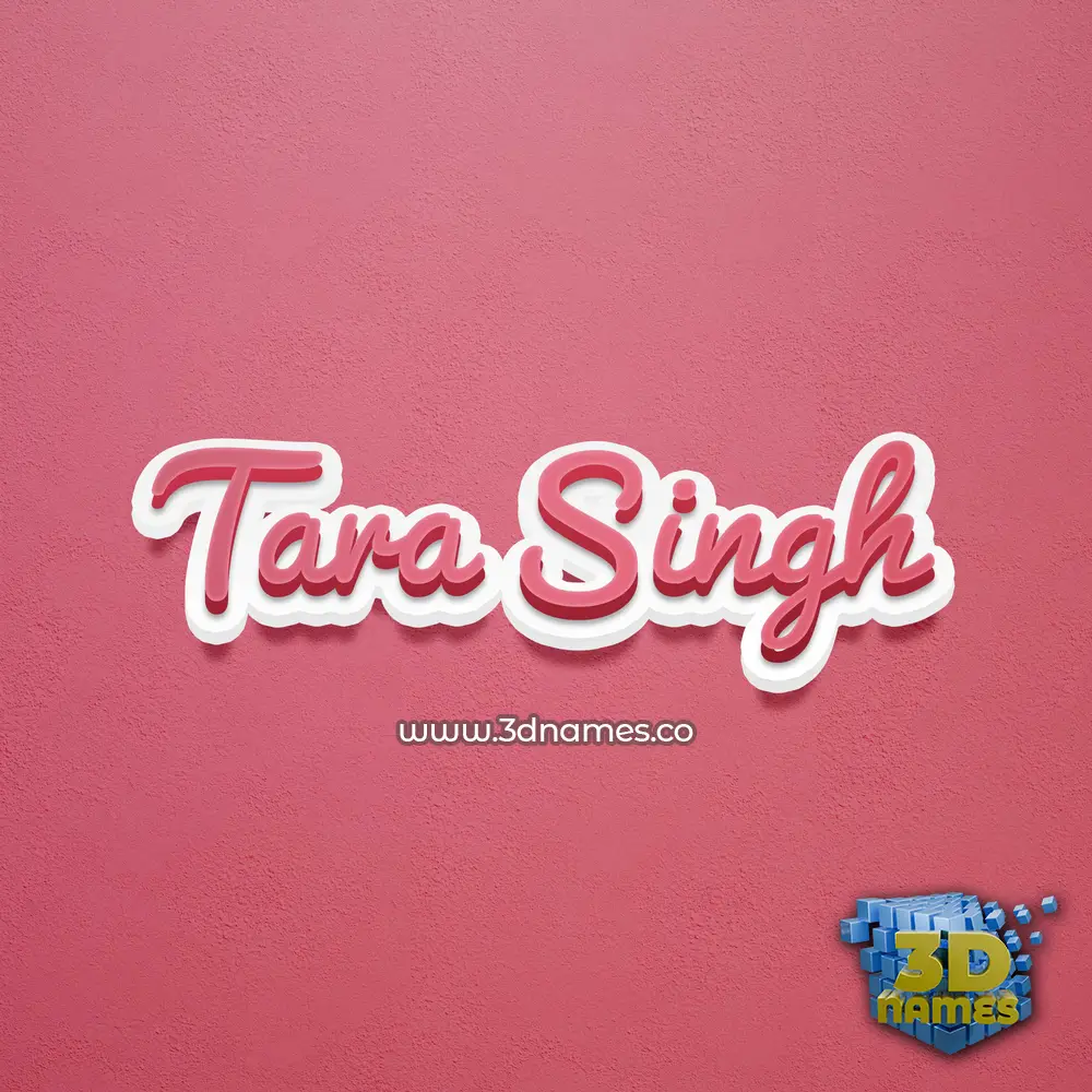 tara singh in Red Scribble style - 3D name wallpaper