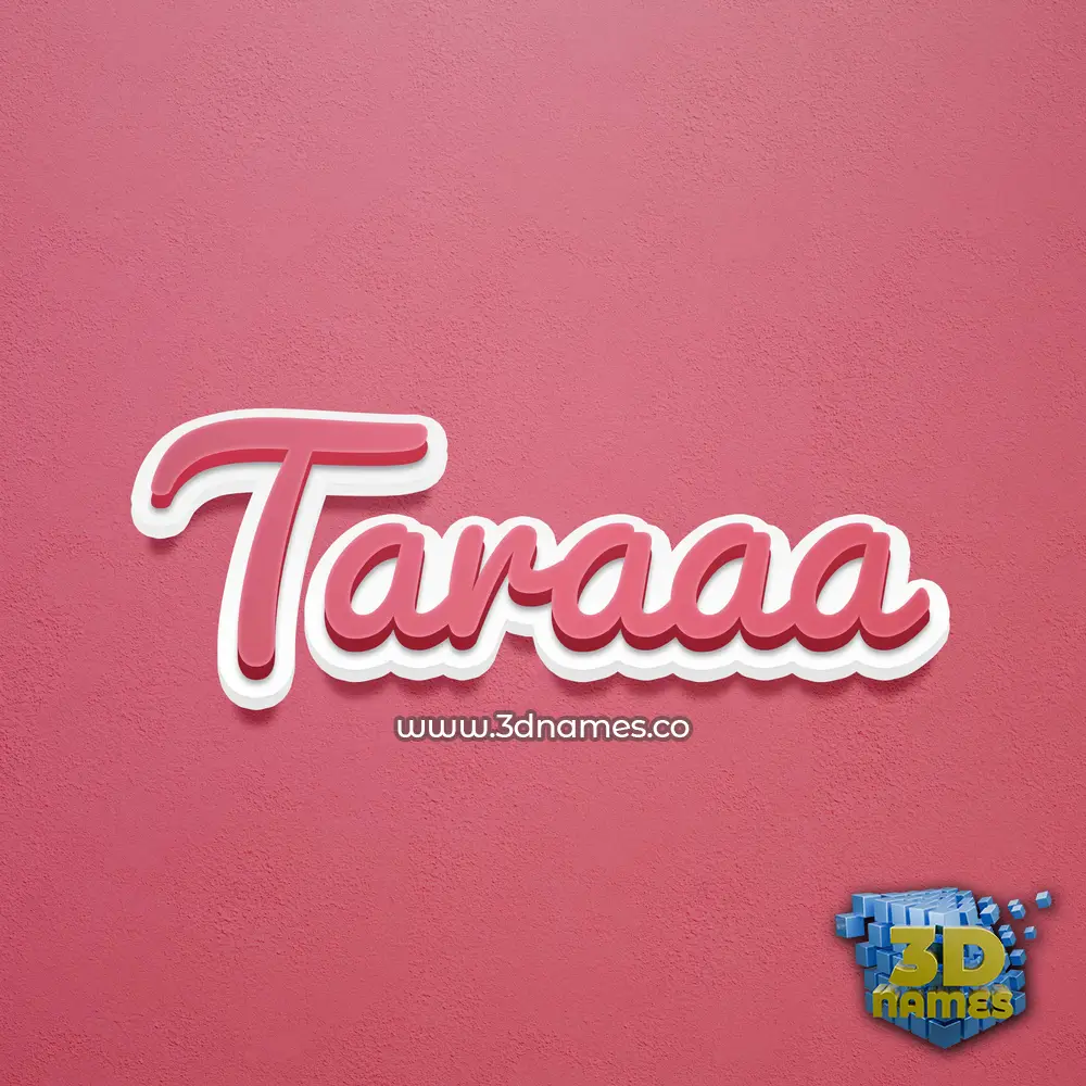 taraaa in Red Scribble style - 3D name wallpaper