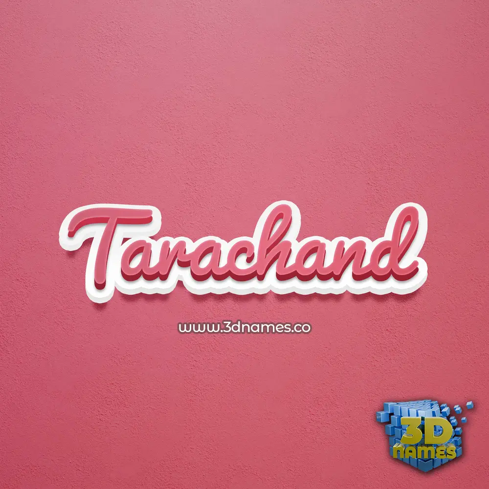 tarachand in Red Scribble style - 3D name wallpaper