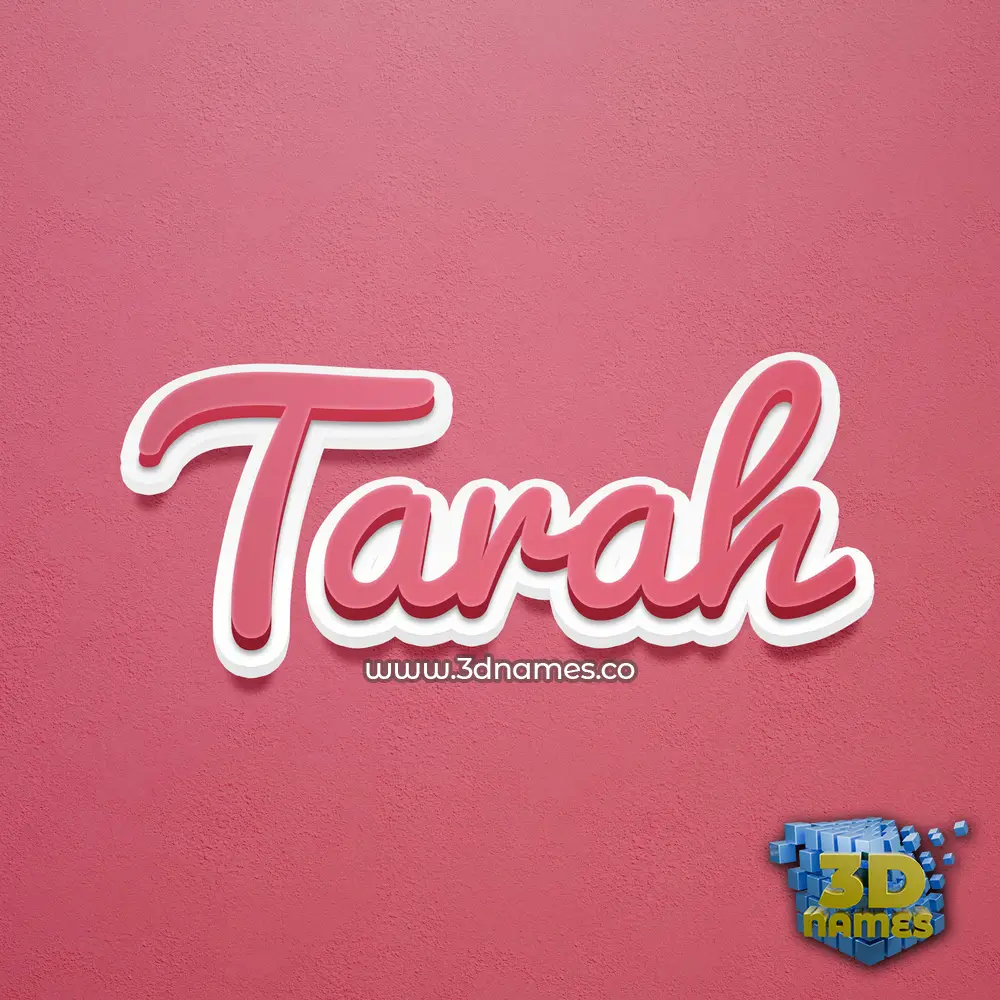 tarah in Red Scribble style - 3D name wallpaper