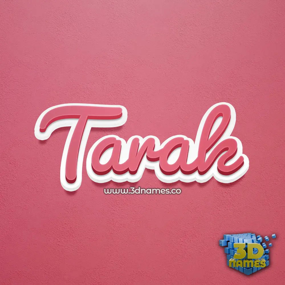 tarak in Red Scribble style - 3D name wallpaper