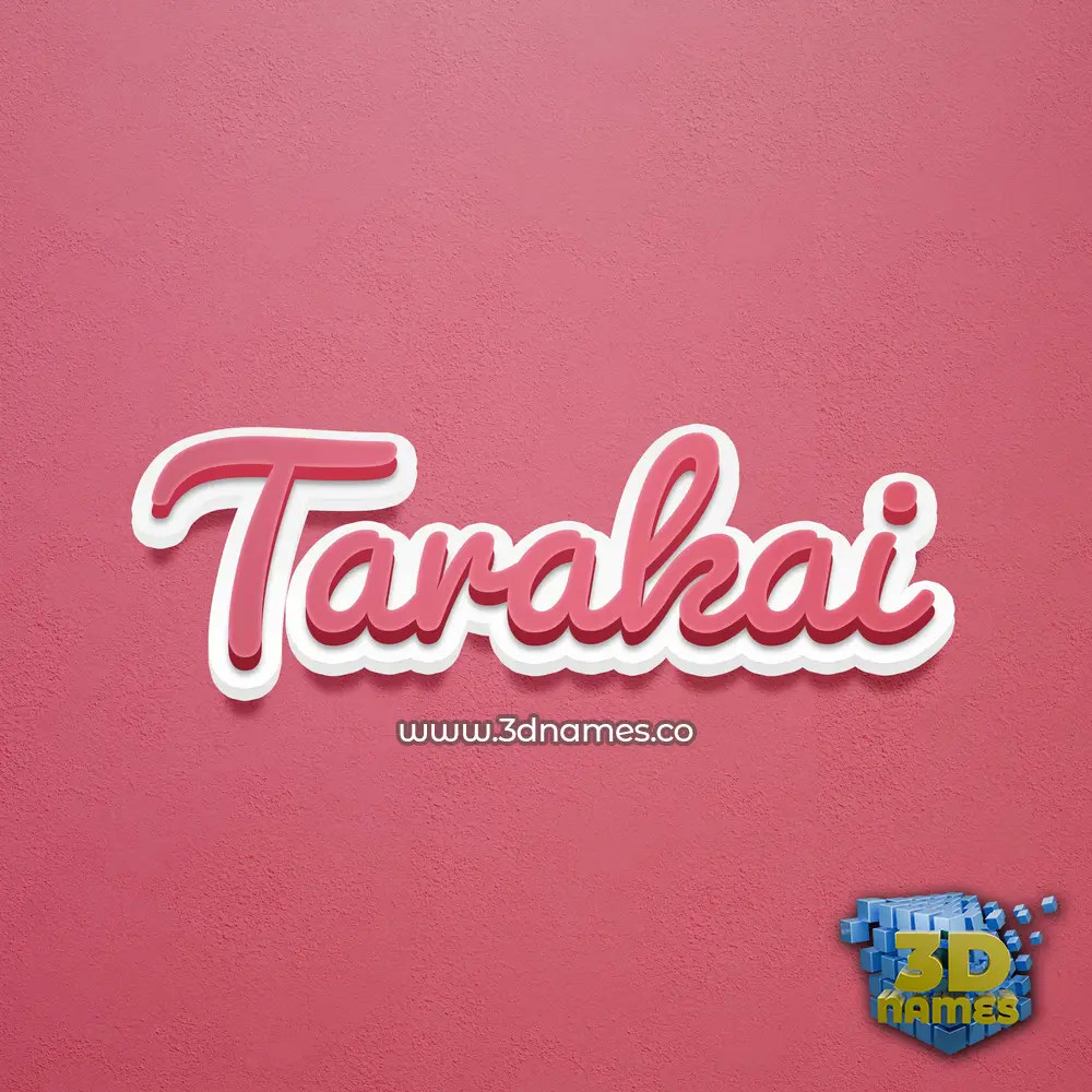 tarakai in Red Scribble style - 3D name wallpaper