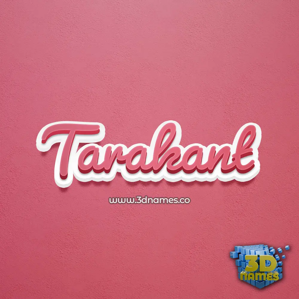 tarakant in Red Scribble style - 3D name wallpaper
