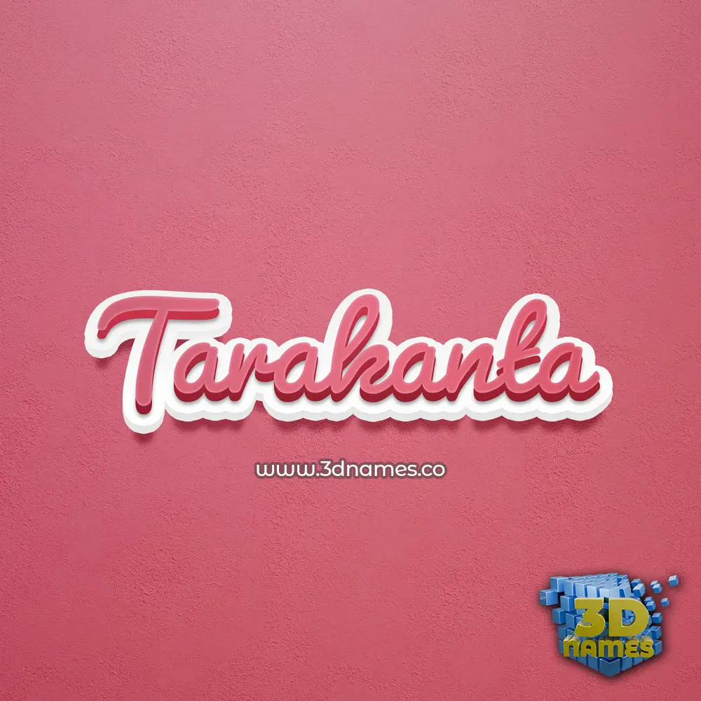 tarakanta in Red Scribble style - 3D name wallpaper