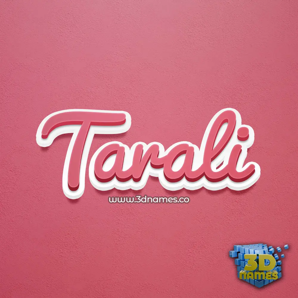 tarali in Red Scribble style - 3D name wallpaper