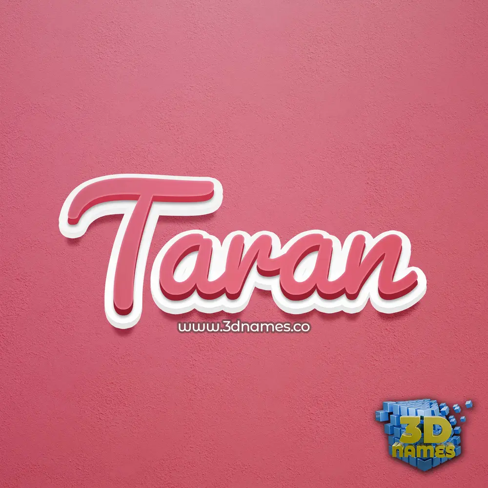 taran in Red Scribble style - 3D name wallpaper