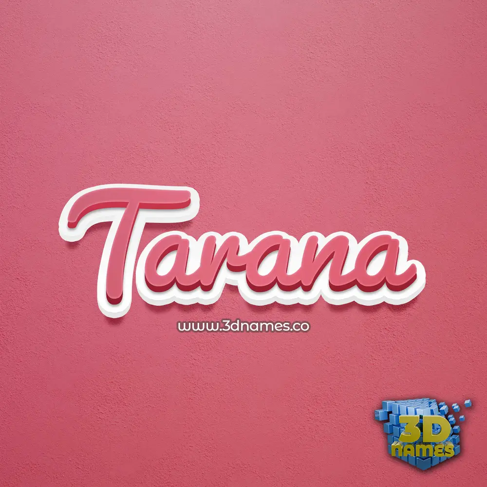tarana in Red Scribble style - 3D name wallpaper