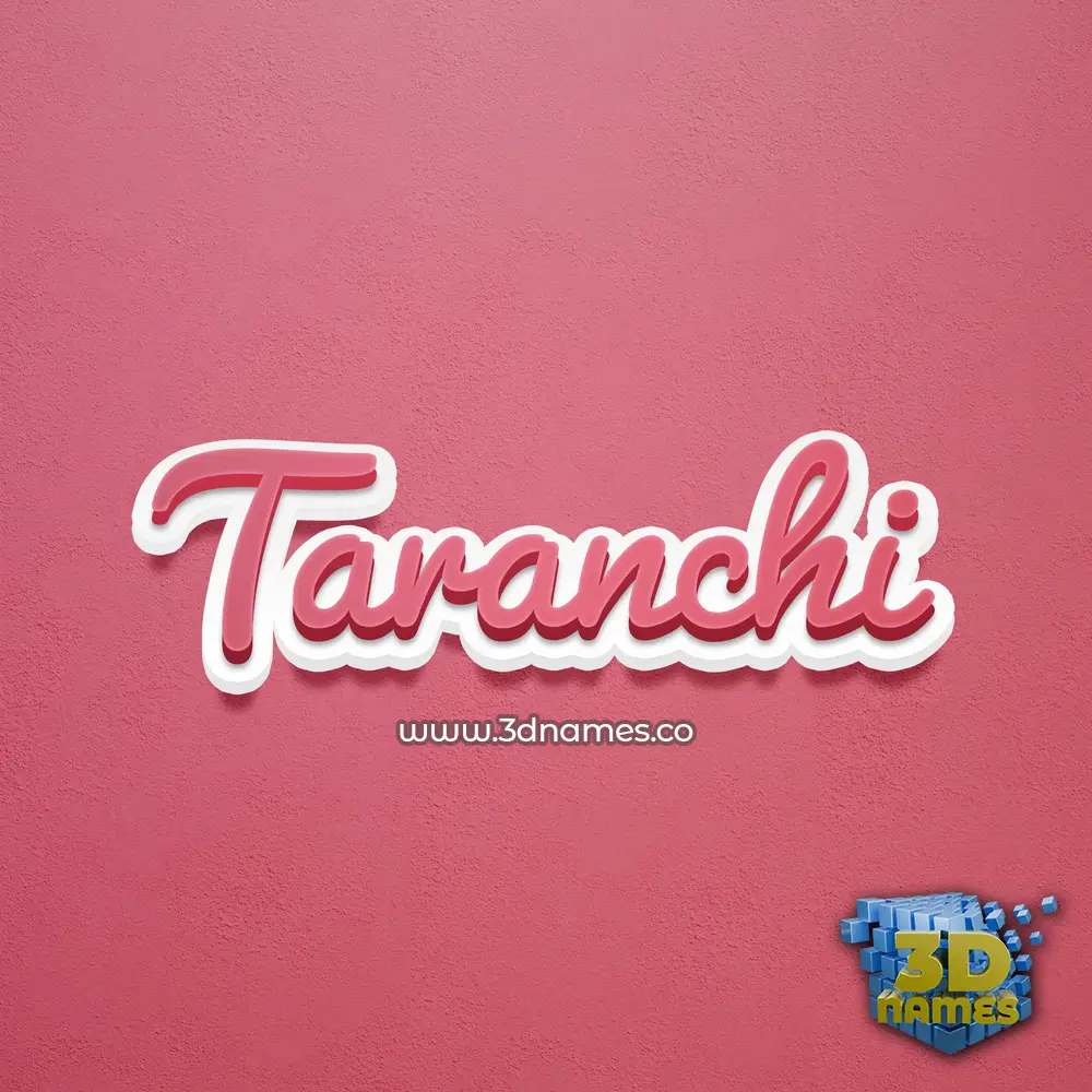 taranchi in Red Scribble style - 3D name wallpaper