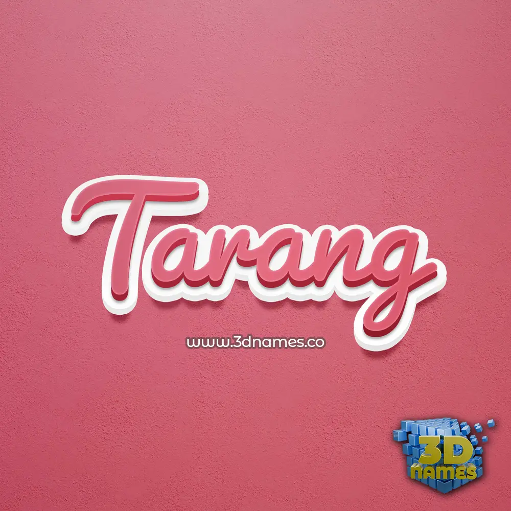tarang in Red Scribble style - 3D name wallpaper