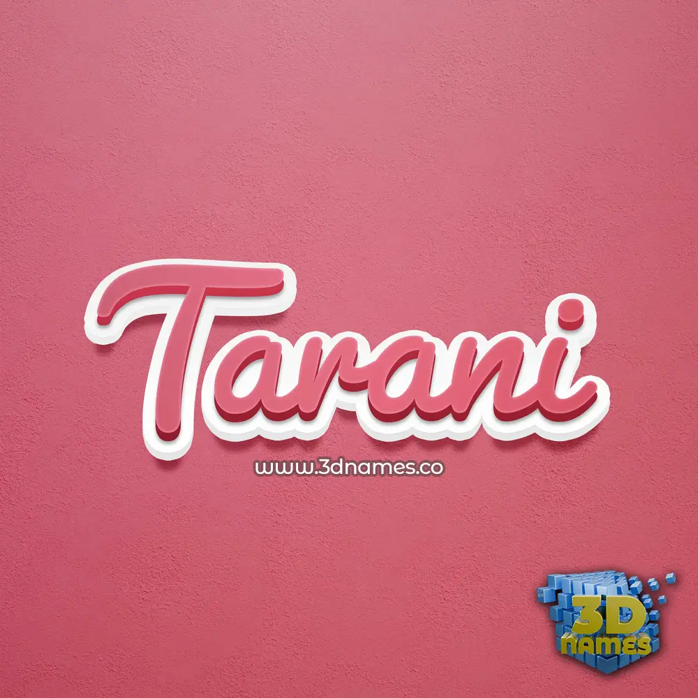 tarani in Red Scribble style - 3D name wallpaper