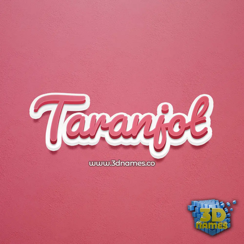 taranjot in Red Scribble style - 3D name wallpaper