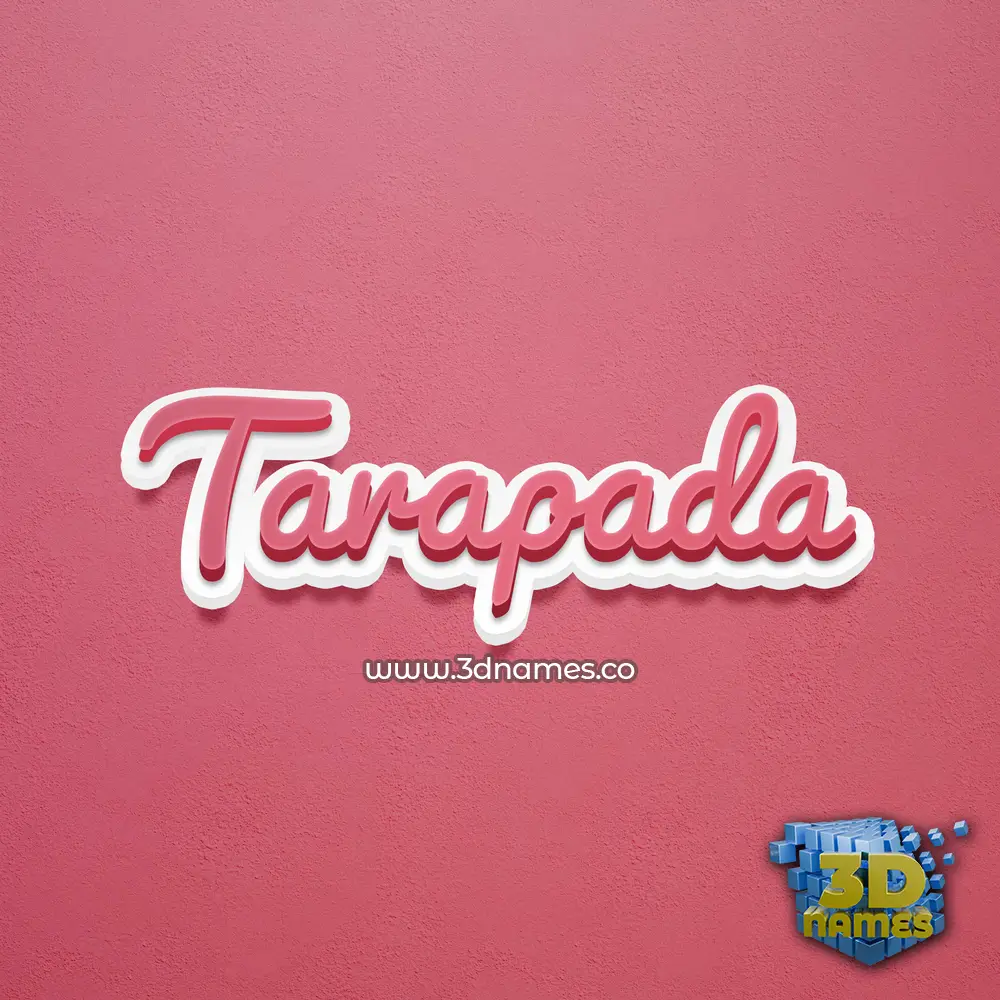 tarapada in Red Scribble style - 3D name wallpaper