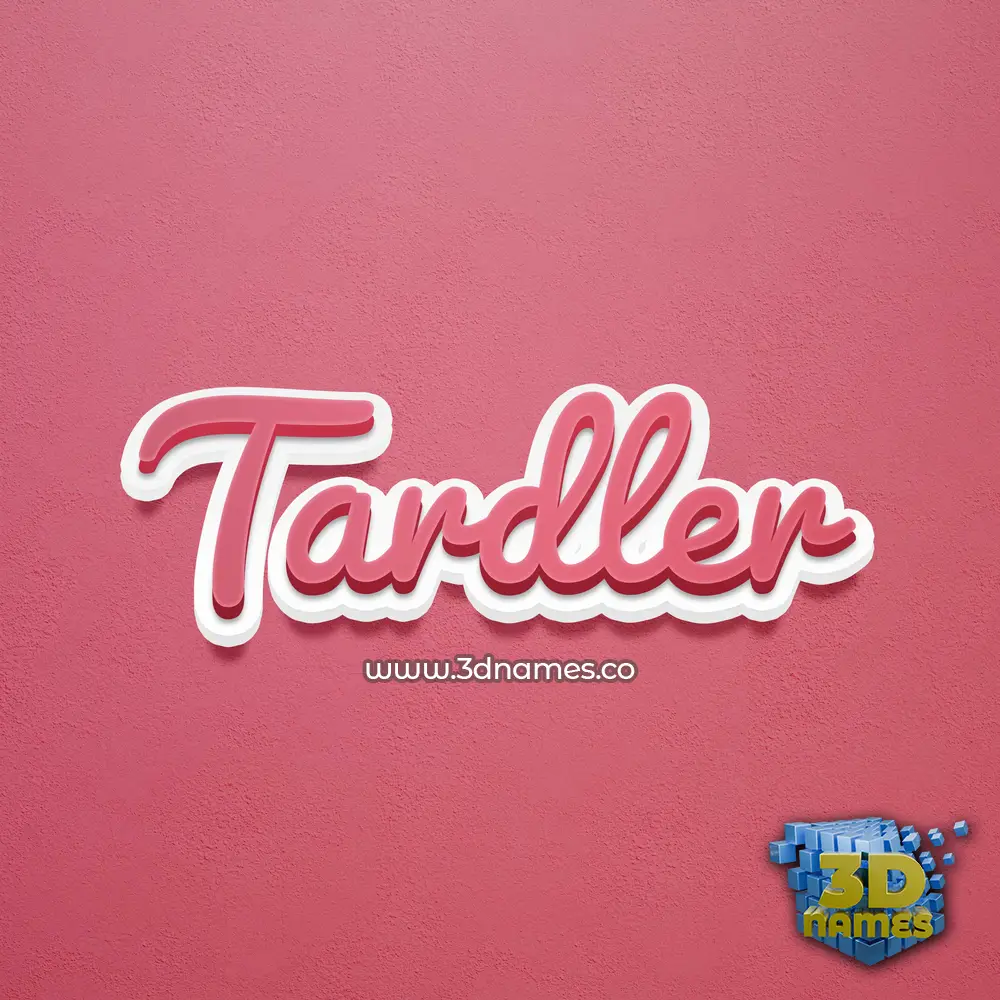 tardler in Red Scribble style - 3D name wallpaper