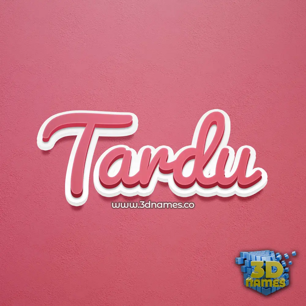 tardu in Red Scribble style - 3D name wallpaper