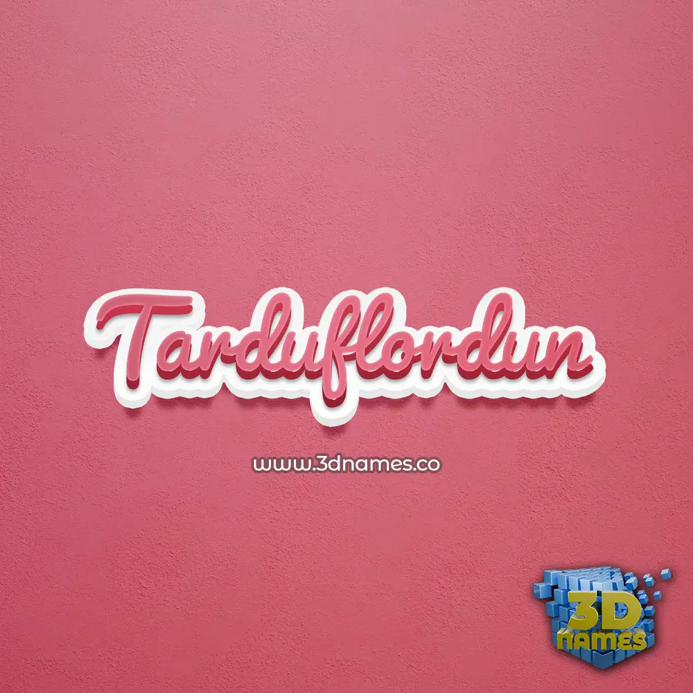 tarduflordun in Red Scribble style - 3D name wallpaper
