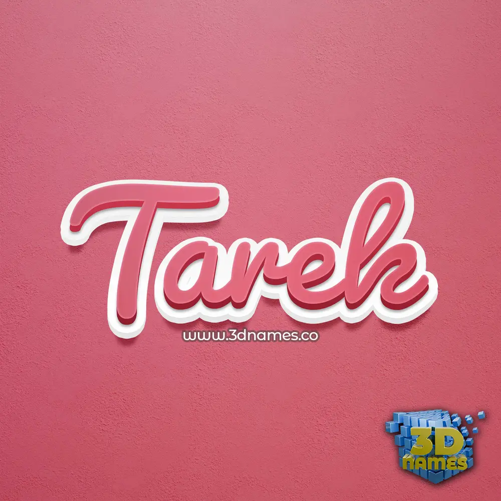 tarek in Red Scribble style - 3D name wallpaper