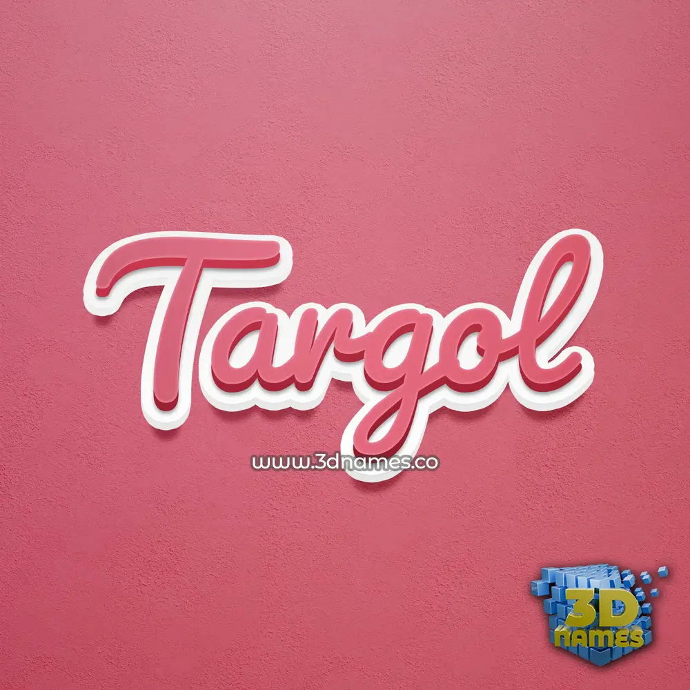 targol in Red Scribble style - 3D name wallpaper