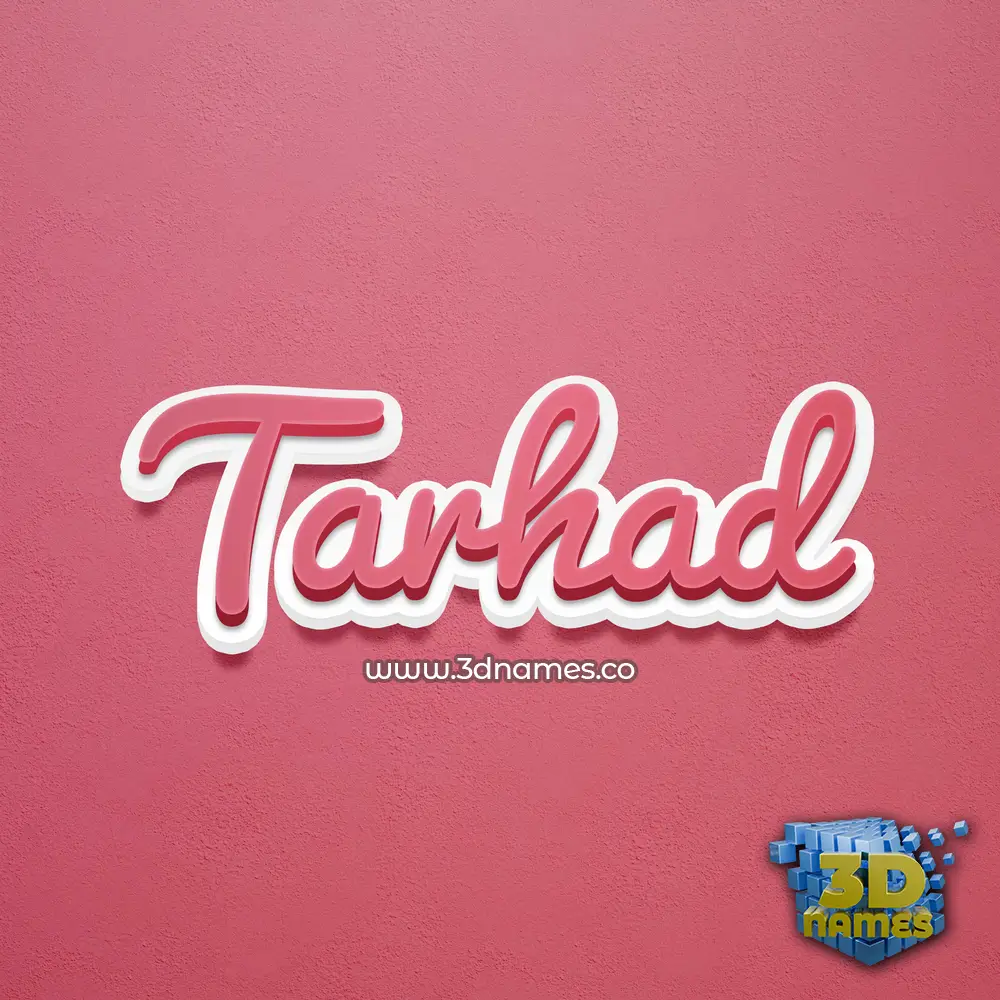 tarhad in Red Scribble style - 3D name wallpaper