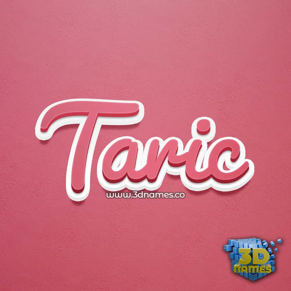 taric in Red Scribble style - 3D name wallpaper