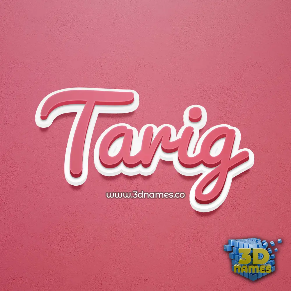 tarig in Red Scribble style - 3D name wallpaper