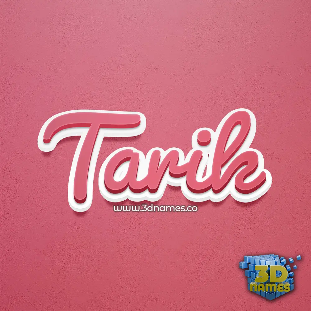 tarik in Red Scribble style - 3D name wallpaper