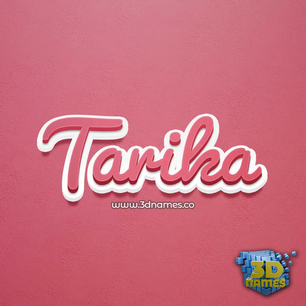 tarika in Red Scribble style - 3D name wallpaper