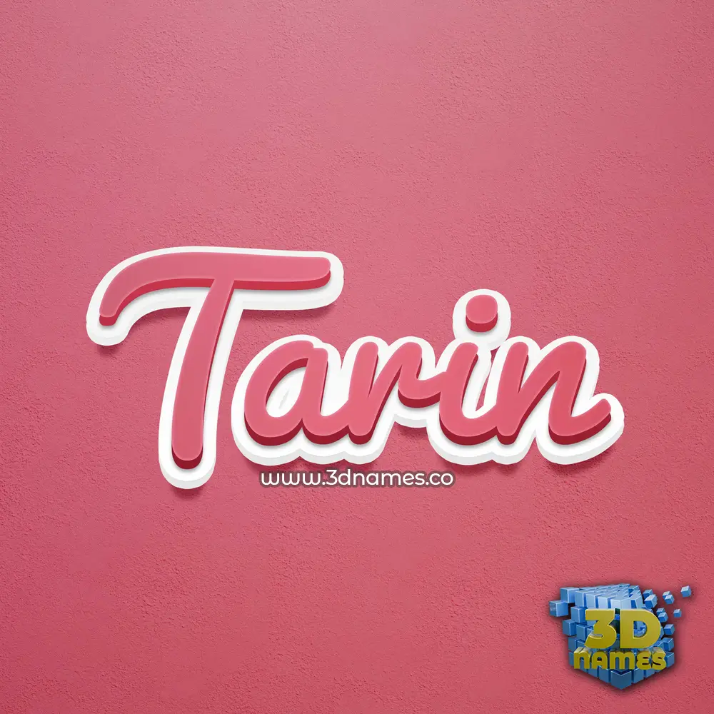 tarin in Red Scribble style - 3D name wallpaper