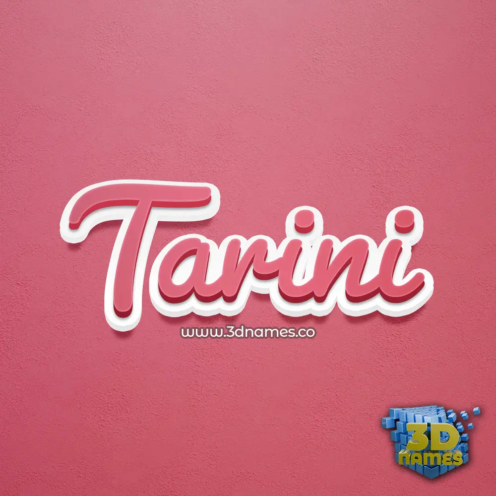 tarini in Red Scribble style - 3D name wallpaper