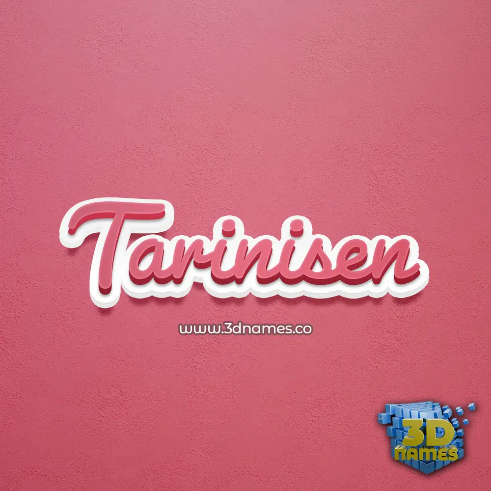 tarinisen in Red Scribble style - 3D name wallpaper