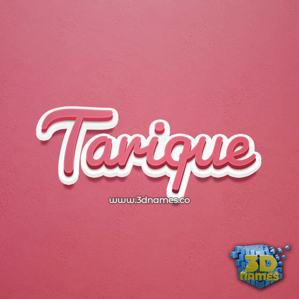 tarique in Red Scribble style - 3D name wallpaper
