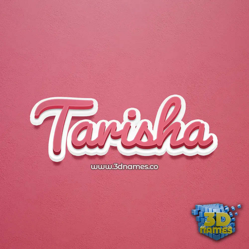 tarisha in Red Scribble style - 3D name wallpaper