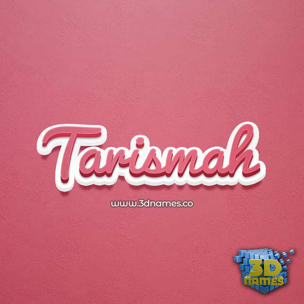 tarismah in Red Scribble style - 3D name wallpaper