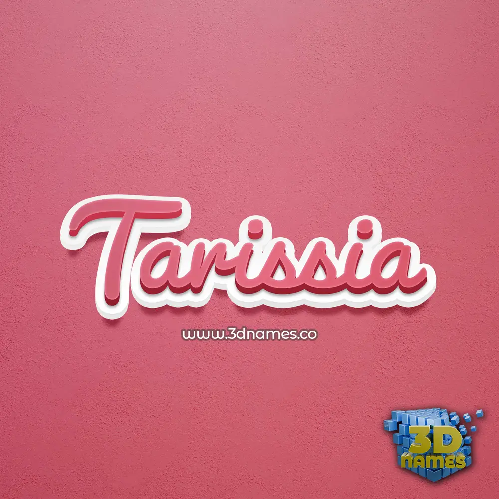 tarissia in Red Scribble style - 3D name wallpaper