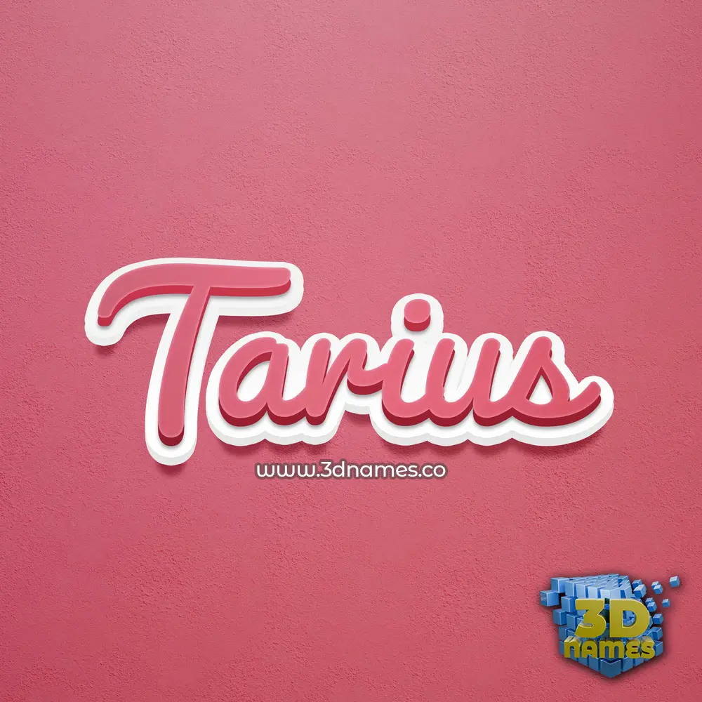 tarius in Red Scribble style - 3D name wallpaper