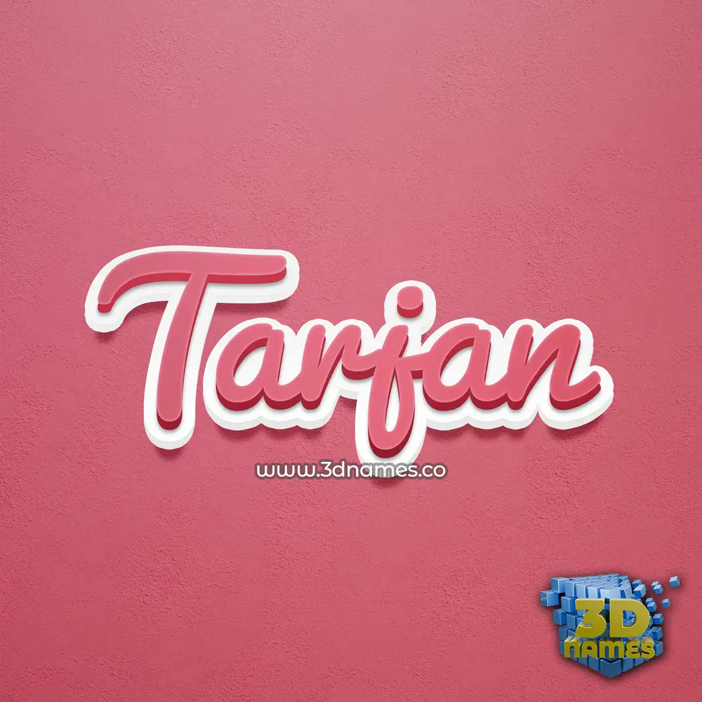tarjan in Red Scribble style - 3D name wallpaper