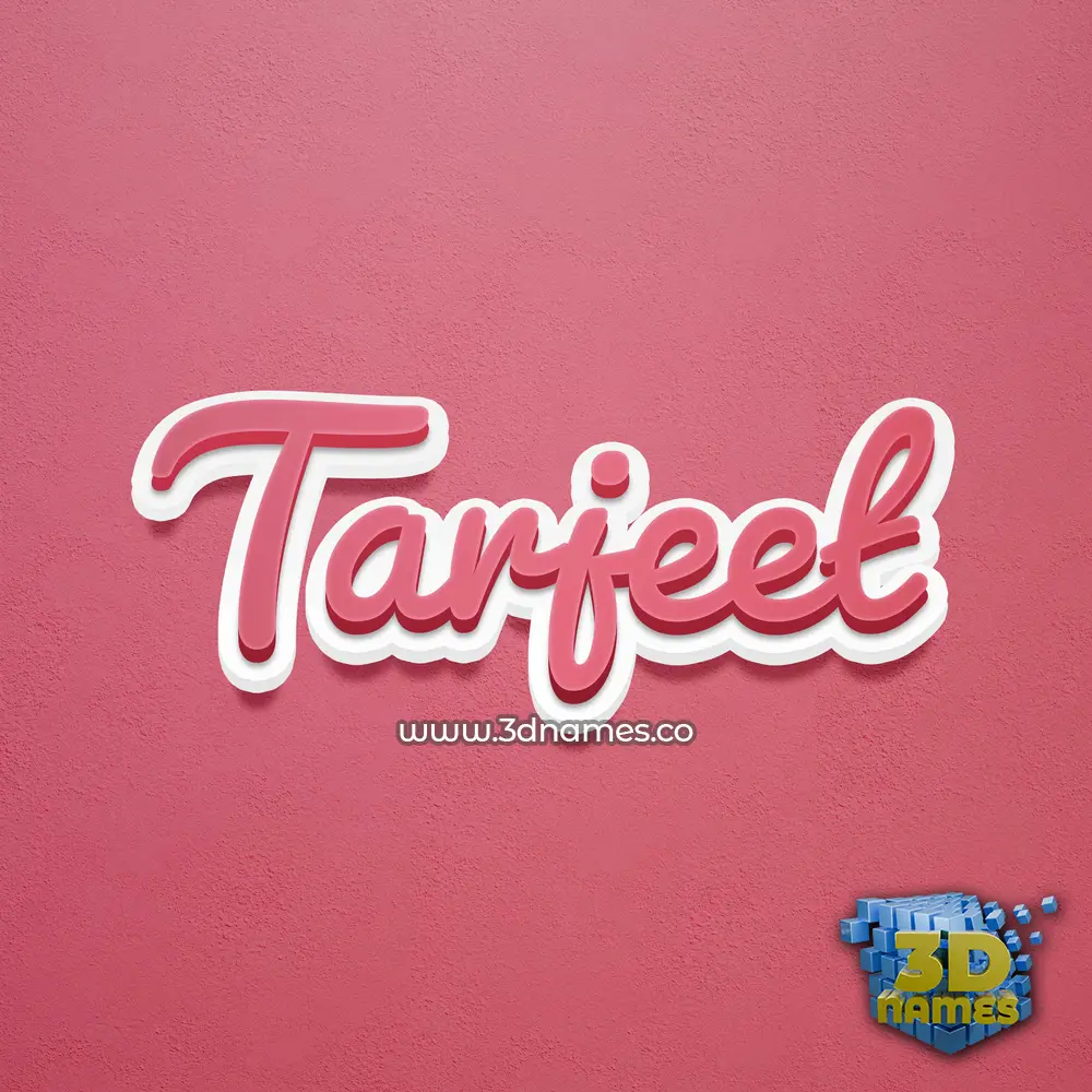 tarjeet in Red Scribble style - 3D name wallpaper