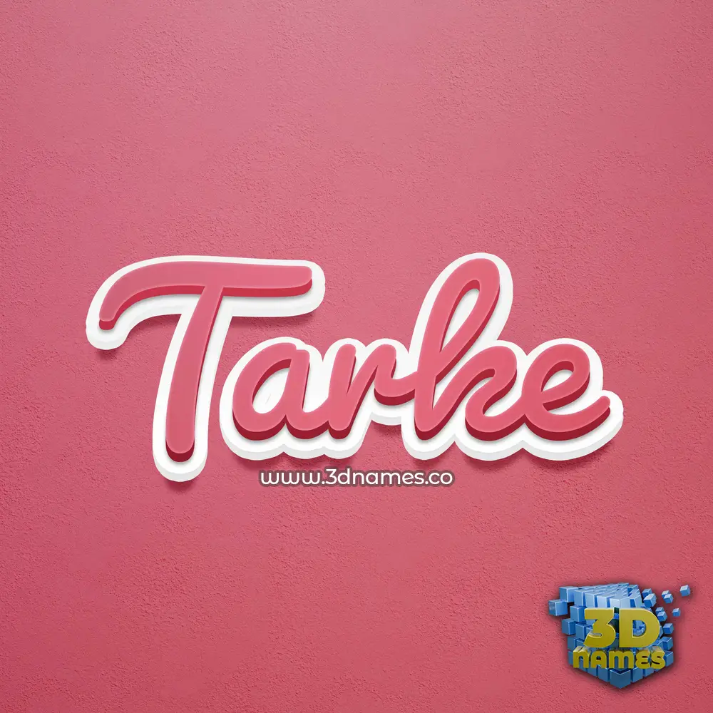 tarke in Red Scribble style - 3D name wallpaper