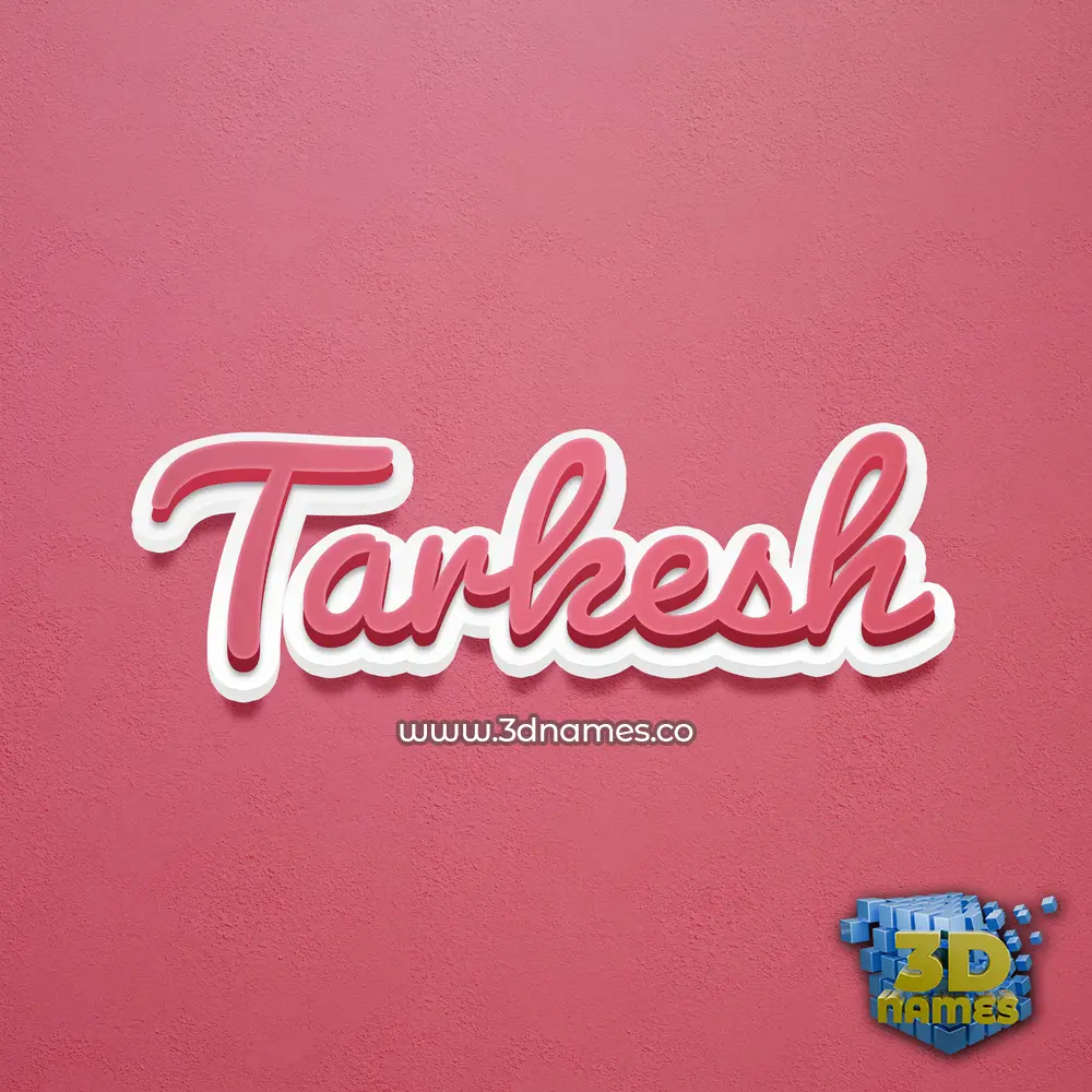 tarkesh in Red Scribble style - 3D name wallpaper