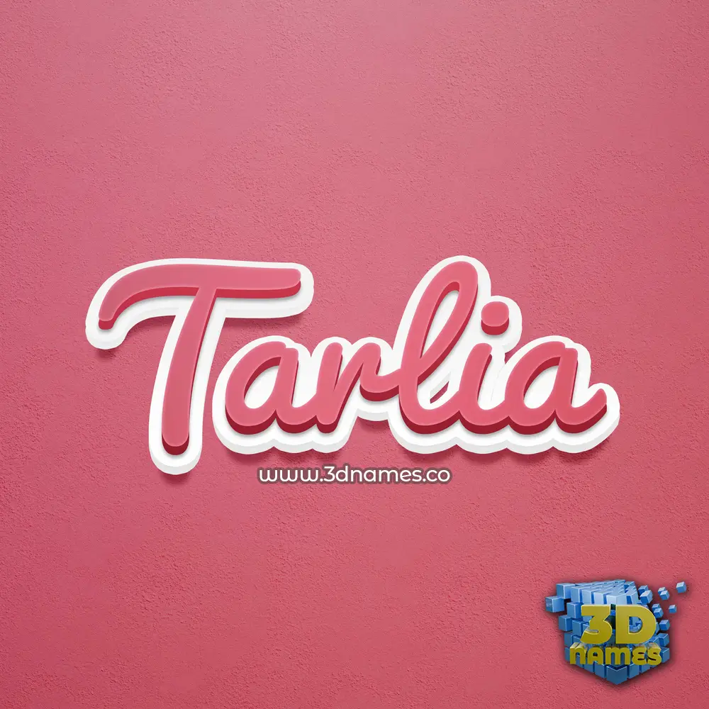 tarlia in Red Scribble style - 3D name wallpaper