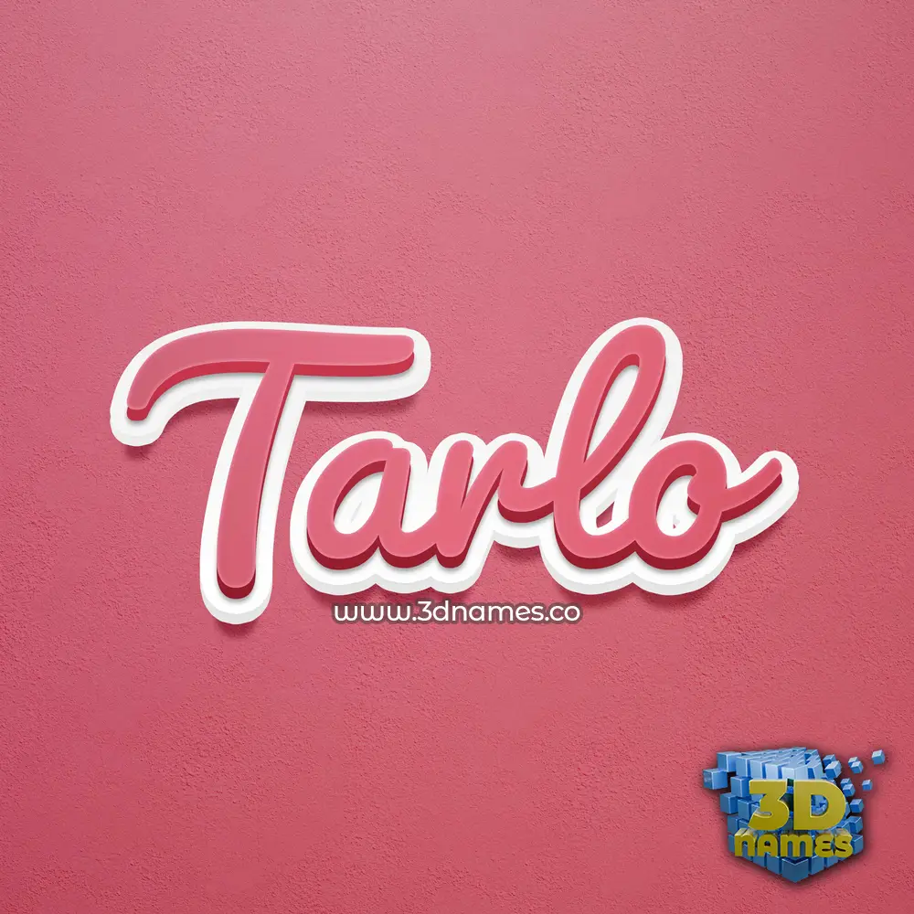 tarlo in Red Scribble style - 3D name wallpaper