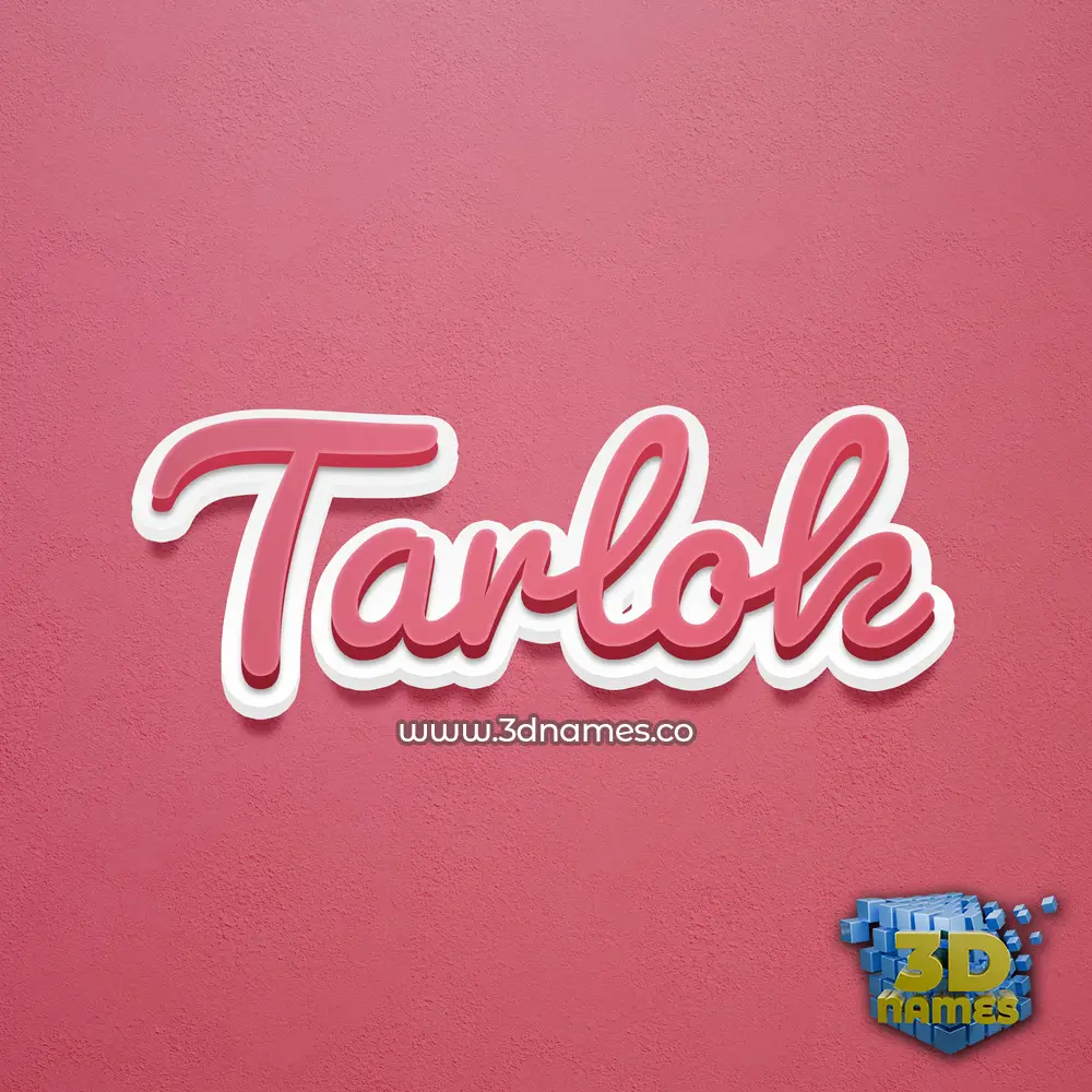 tarlok in Red Scribble style - 3D name wallpaper