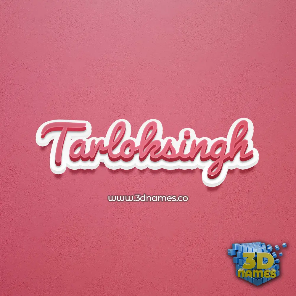 tarloksingh in Red Scribble style - 3D name wallpaper